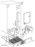 Section Diagram and Parts List for TFK24PRTCAA  General Electric Refrigerator