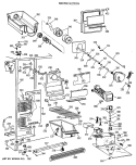 FREEZER SECTION Diagram and Parts List for TFK24ZFTCAD  General Electric Refrigerator