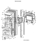 FRESH FOOD DOOR Diagram and Parts List for TFK27ZFTCAD  General Electric Refrigerator