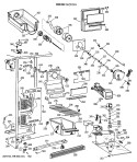 FREEZER SECTION Diagram and Parts List for TFK27ZRTCAA  General Electric Refrigerator