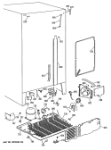 Section Diagram and Parts List for TFK27ZRTCAA  General Electric Refrigerator