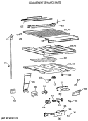 COMPARTMENT SEPARATOR PARTS Diagram and Parts List for TBE21JASVRAD  General Electric Refrigerator