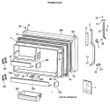 FREEZER DOOR Diagram and Parts List for TBE22PASRRAA  General Electric Refrigerator
