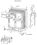 FRESH FOOD DOOR Diagram and Parts List for TBE22PASRRAA  General Electric Refrigerator
