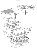 SHELF PARTS Diagram and Parts List for TBE19PATMRAA  General Electric Refrigerator