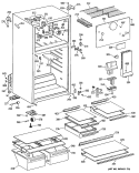 Section Diagram and Parts List for TBE16JATBRAD  General Electric Refrigerator