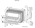 FREEZER DOOR Diagram and Parts List for TBT21DATERWH  General Electric Refrigerator
