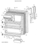 FRESH FOOD DOOR Diagram and Parts List for TBT21DATERWH  General Electric Refrigerator