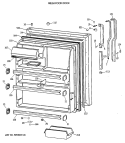 FRESH FOOD DOOR Diagram and Parts List for TBE21JATMRAD  General Electric Refrigerator