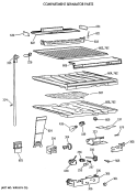 COMPARTMENT SEPARATOR PARTS Diagram and Parts List for TBE21JATMRAD  General Electric Refrigerator