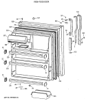 FRESH FOOD DOOR Diagram and Parts List for TBE21DATNRWH  General Electric Refrigerator
