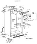 CABINET PARTS Diagram and Parts List for TBE21DATNRWH  General Electric Refrigerator