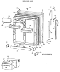 FRESH FOOD DOOR Diagram and Parts List for TBE22PATMRAA  General Electric Refrigerator
