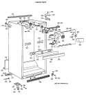 CABINET PARTS Diagram and Parts List for TBE22PATMRAA  General Electric Refrigerator