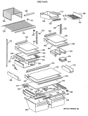 Part Location Diagram of WR17X2957 GE INSERT & TRAY Assembly