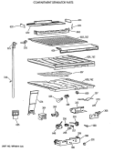 COMPARTMENT SEPARATOR PARTS Diagram and Parts List for TBE22PATMRAA  General Electric Refrigerator