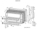 FREEZER DOOR Diagram and Parts List for TBH18DATNRWH  General Electric Refrigerator