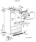 CABINET PARTS Diagram and Parts List for TBH18DATNRWH  General Electric Refrigerator