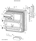 FRESH FOOD DOOR Diagram and Parts List for TBH18JATFRWH  General Electric Refrigerator
