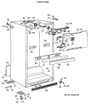CABINET PARTS Diagram and Parts List for TBH18JATFRWH  General Electric Refrigerator