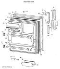 FRESH FOOD DOOR Diagram and Parts List for TBT18DATERAD  General Electric Refrigerator