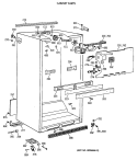CABINET PARTS Diagram and Parts List for TBT18DATERAD  General Electric Refrigerator