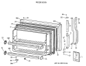 FREEZER DOOR Diagram and Parts List for TBT18SATERAD  General Electric Refrigerator