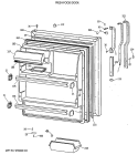 FRESH FOOD DOOR Diagram and Parts List for TBT18SATERAD  General Electric Refrigerator