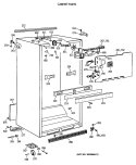 CABINET PARTS Diagram and Parts List for TBT18SATERAD  General Electric Refrigerator