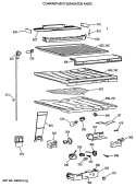 COMPARTMENT SEPARATOR PARTS Diagram and Parts List for TBT18SATERAD  General Electric Refrigerator