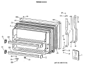 FREEZER DOOR Diagram and Parts List for TBT18JATERAD  General Electric Refrigerator