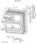 FRESH FOOD DOOR Diagram and Parts List for TBT18JATERAD  General Electric Refrigerator
