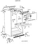 CABINET PARTS Diagram and Parts List for TBT18JATERAD  General Electric Refrigerator