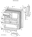 FRESH FOOD DOOR Diagram and Parts List for TBT21JATERAD  General Electric Refrigerator