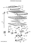 COMPARTMENT SEPARATOR PARTS Diagram and Parts List for TBT21JATERAD  General Electric Refrigerator