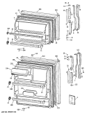 Section Diagram and Parts List for TBX14DATDRWH  General Electric Refrigerator