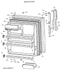 FRESH FOOD DOOR Diagram and Parts List for TBX21NITMRAD  General Electric Refrigerator