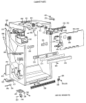 CABINET PARTS Diagram and Parts List for TBX21NITMRAD  General Electric Refrigerator