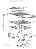 COMPARTMENT SEPARATOR PARTS Diagram and Parts List for TBX21NITMRAD  General Electric Refrigerator