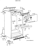 CABINET PARTS Diagram and Parts List for TBE18DATNRAD  General Electric Refrigerator