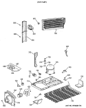 UNIT PARTS Diagram and Parts List for TBE18JATNRWH  General Electric Refrigerator