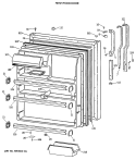 FRESH FOOD DOOR Diagram and Parts List for TBE21JATNRAD  General Electric Refrigerator