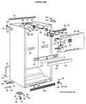 CABINET PARTS Diagram and Parts List for TBE21JATNRAD  General Electric Refrigerator
