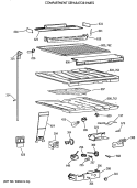 COMPARTMENT SEPARATOR PARTS Diagram and Parts List for TBE21JATNRAD  General Electric Refrigerator