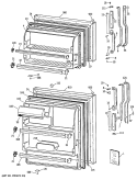 Section Diagram and Parts List for TBE14DATDRWH  General Electric Refrigerator