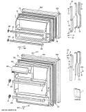 Section Diagram and Parts List for TBX16SIXDRAD  General Electric Refrigerator