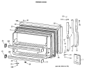 FREEZER DOOR Diagram and Parts List for TBX18JISYRWH  General Electric Refrigerator