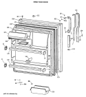 FRESH FOOD DOOR Diagram and Parts List for TBX18JISYRWH  General Electric Refrigerator