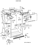 CABINET PARTS Diagram and Parts List for TBX18JISYRWH  General Electric Refrigerator