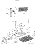 UNIT PARTS Diagram and Parts List for TBX18JISYRWH  General Electric Refrigerator